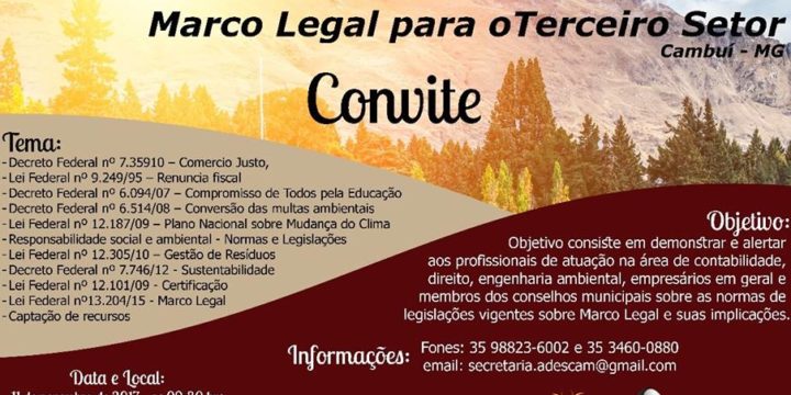 Seminário Marco Legal para o Terceiro Setor